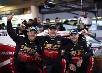 Weltmeister 2024: (v.li.) André Lotterer, Kévin Estre und Laurens Vanthoor