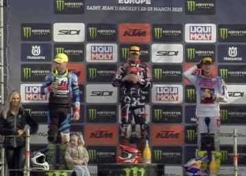 Tim Gajser gewann vor Romain Febvre und Lucas Coenen