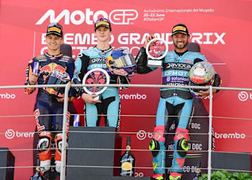 Alvaro Carpe, Maximo Quiles und Dennis Foggia (v.l.) in Mugello