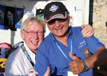 Milan Spinka (re.) war als Fahrer und Funktionär sehr beliebt