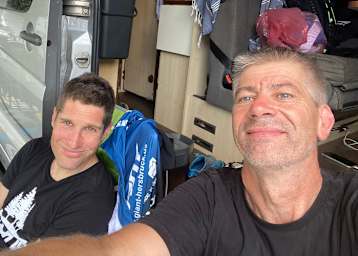 Rastlos wie eh und je. Jörg Teuchert (re.) in den Alpen