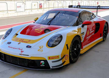 Der Manthey EMA Porsche im Design vom The Bend Motorsport Park