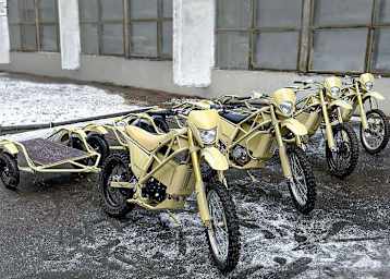 IZH Enduro: Wahlweise mit Anhänger, der mit 200 kg beladen werden kann