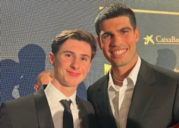 Maximo Quiles mit Carlos Alcaraz 
