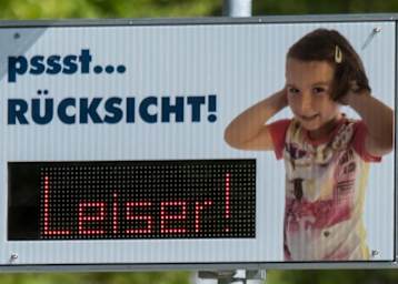Lärmdisplays sollen in der Schweiz für Vernunft sorgen