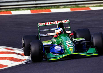 Michael Schumacher 1991 in Belgien mit dem Jordan-Rennwagen