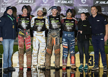 Vier nächstjährige GP-Piloten (v.l.): Max Fricke, Anders Thomsen, Brady Kurtz und Dominic Kubera