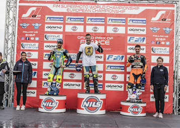 Die Top-3 der WM: Thomas Chareyre, Marc-Reiner Schmidt und Lukas Höllbacher