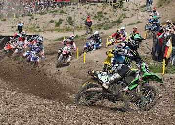 Frossard in der Spitzengruppe im ersten Lauf kurz vor seinem Sturz 