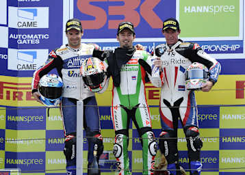 Das Podium von Misano 2010 ging in die Geschichte ein