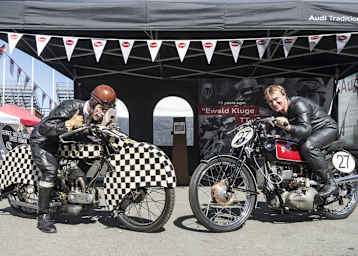 Ralf Waldmann auf dem Bike von Ewald Kluge, Baujahr 1938