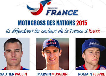 Team Frankreich ist für das Motocross der Nationen 2015 offiziell nominiert