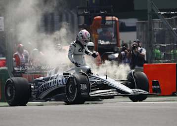 Liam Lawson musste den AlphaTauri-Renner am Streckenrand abstellen