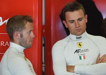 Davide Rigon (re.) und Teamkollege Sam Bird