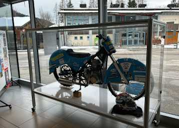 Günther Bauers Rennmotorrad landete in der Vitrine
