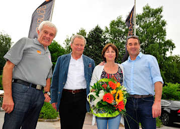 Zwickl, Dr. Porsche, Rosanne und Nigel Mansell