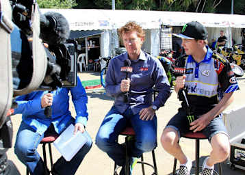 Auckland 2014: Jason Crump (Mitte) im Gespräch mit Darcy Ward