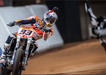 Marc Márquez am Freitag in der Sant Jordi Arena in Barcelona