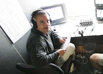 Dirk Raudies bei der Arbeit für Eurosport