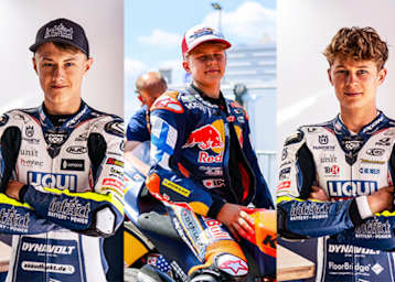 Das JuniorGP-Trio des Intact GP Teams: Jakob Rosenthaler, Rico Salmela und Leo Rammerstorfer