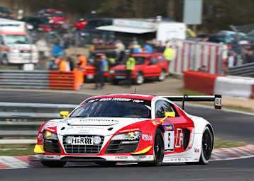 Führt das Audi Aufgebot an, der Phoenix Racing Audi R8 LMS ultra