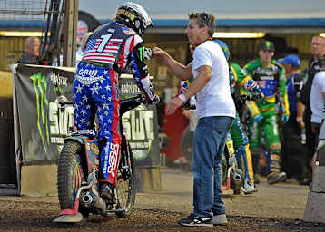 Sam Ermolenko (re.) mit Greg Hancock