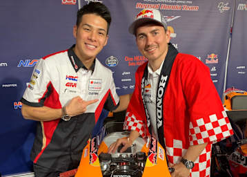 Takaaki Nakagami und Jorge Lorenzo trafen sich in Japan wieder