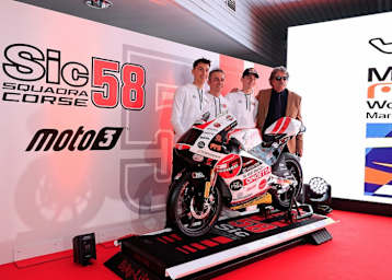Luca Lunetta, der Technische Direktor Marco Grana, Filippo Farioli und Paolo Simoncelli