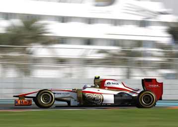 Narain Karthikeyan, als die Lenkung noch funktionierte