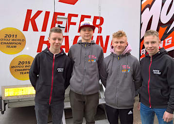 Kevin Orgis, Sasha de Vits, Tim Georgi und Leon Orgis treten für Kiefer Racing an