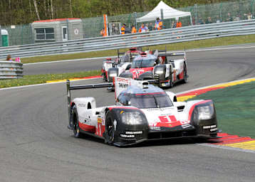 Der Porsche 919 Hybrid lag in Spa vor dem Le-Mans-Toyota