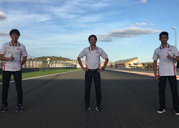 Yuki Kunii, Hiroshi Aoyama und Andi Farid Izdihar 