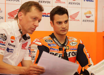 Mike Leitner mit Dani Pedrosa 