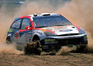 Colin McRae beim 25. WM-Sieg in Kenia