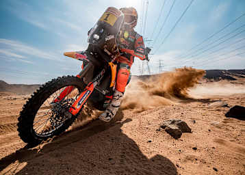 Der zweifache Dakar-Sieger Toby Price beim Training nach Neujahr in Saudi-Arabien
