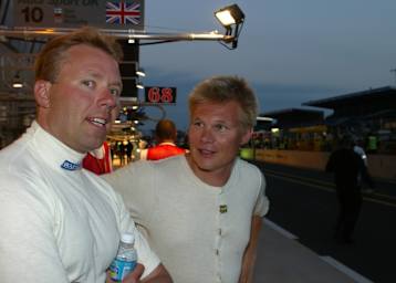 J.J. Lehto (li.) mit Kumpel Mika Salo