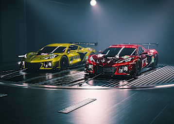 Blick auf die beiden Corvette Z06 LMGT3.R