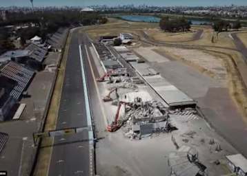 Das Fahrerlager der Rennstrecke in Buenos Aires wird abgerissen