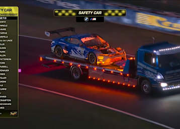 Der zerstörte Ford Mustang nach der Kollision mit dem Känguru