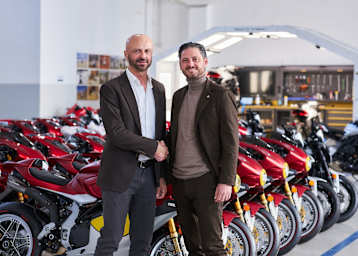 Antonia Lombardo, CEO DHL Supply Chain Italy, Luca Martin, CEO MV Agusta