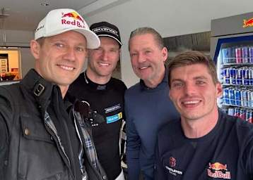 Sebastien Ogier und Max Verstappen sowie Maro Engel und Jos Verstappen