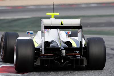 Das gibt zu reden: das Heck des neuen Brawn BGP001