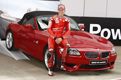 Casey Stoner in Jerez 2008: BMW Z4 M Roadster.