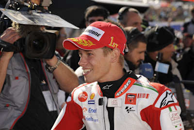 Casey Stoner in Donington 2008.