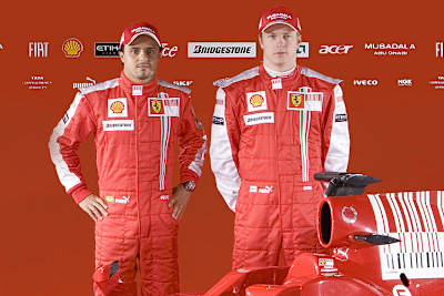 Felipe Massa (l.) und Kimi Räikkönen