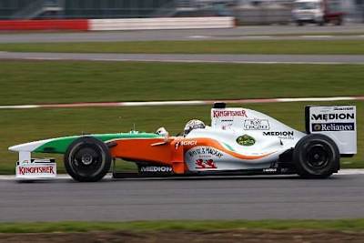Der neue Force India in den indischen Nationalfarben