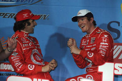 Erfolgreiches Ganassi-Doppel: Franchitti (li.) und Sieger Dixon