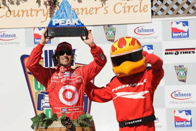 Franchitti mit dem Pole-Award