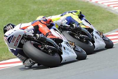 Jorge Lorenzo in Sachsen hinter Rossi