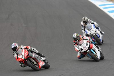 Kurz vor Rennende lag Biaggi (3) noch auf Position 4